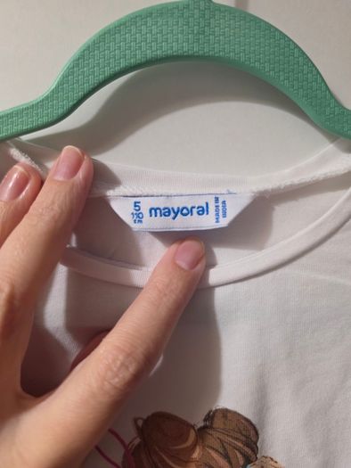 Mayoral girls white T-shirt with graphic print