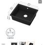 Black Composite Quartz Kitchen Sink Image 2