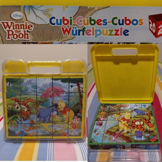 Disney Winnie the Pooh Cube Puzzles in case,