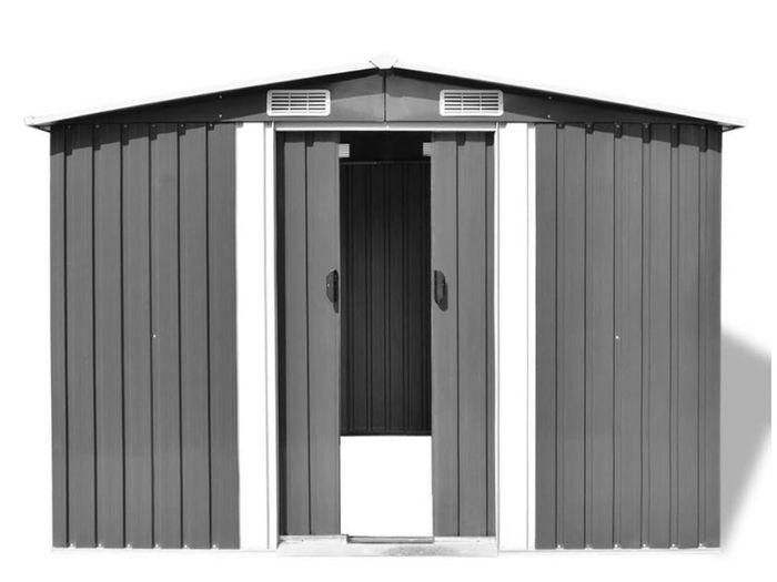 Garden Storage Shed Anthracite Steel 257x205x178 Cm Multiple Colours Available (free Postage)