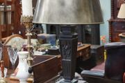 Vintage French Oak Table Lamp