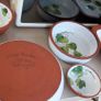 Stunning New Portugese Hand Painted Ivy Pottery Oven to Table Ware 5 Pieces Image 7