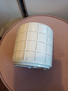 Cream ceramic plant pot