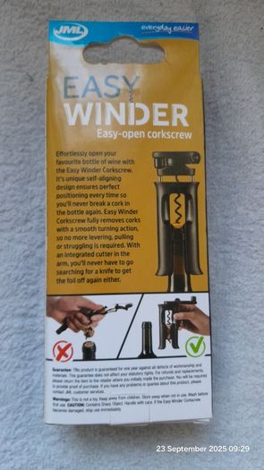 JML Easy Winder Corkscrew Wine Bottle Opener