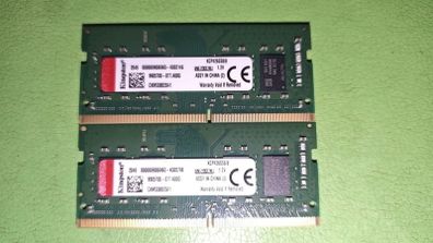 Kingston 16gb Ddr4 (2x8gb) 2666 Kcp426ss8/8 Laptop Ram