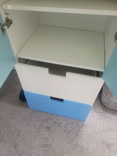 ikea wardrobe white with blue doors