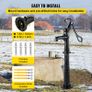 Hand Water Pump w/ Stand, 15.7 x 9.4 x 53.1 inch Pitcher Pump & 26 inch Pump Stand w/ Pre-set 1/2" Holes for Easy Installation, Rustic Cast Iron Well Pump for Yard, Garden, Image 4