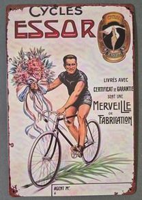 Vintage Style metal  sign, retro cycling advertisement.