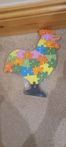 Brand new Wooden  Alphabet/ Numbers Jigsaw Chicken