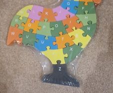 Brand new Wooden  Alphabet/ Numbers Jigsaw Chicken