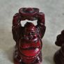 BRABUD Feng Shui 2in Red Resin Laughing Buddha Statue Figurines Set of 6 Image 3