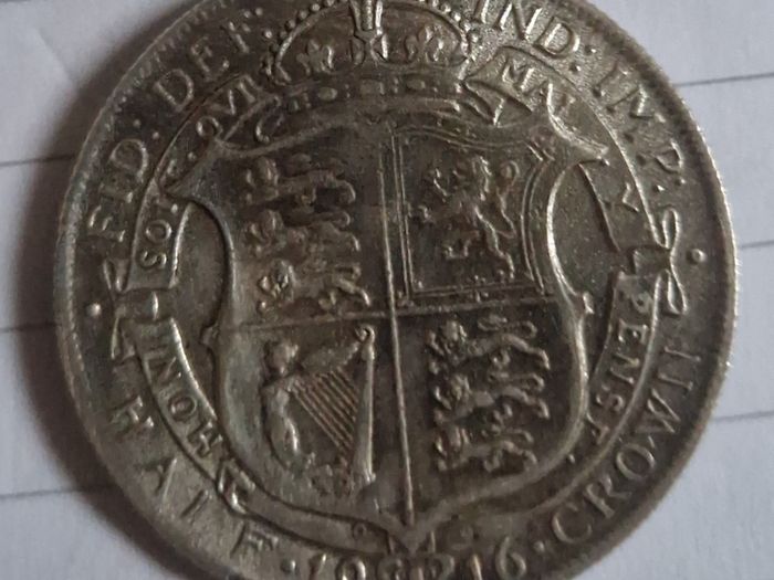 1916 George V Half Crown silver
