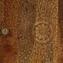 TV Cabinet Solid Wood with Carved Doors 140x30x40 cm Image 4