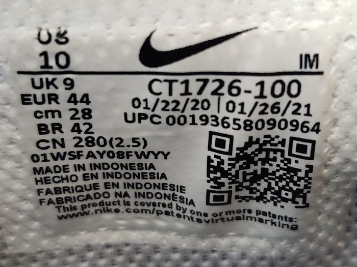 Mens Nike Court Vintage Trainers CT1726 100 White/Orange Size UK 9