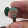 Antique Ring Collection Lot of 15 Brass Stone & Glass Rings Image 5