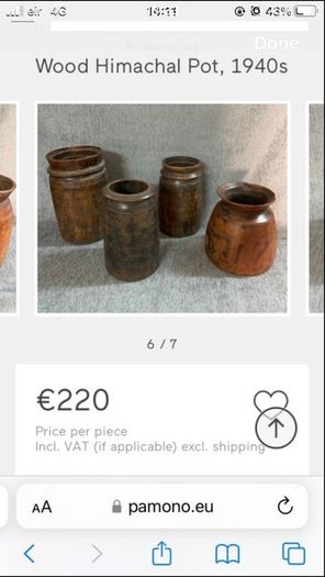 Vintage Himachal Pot/Table Lamp