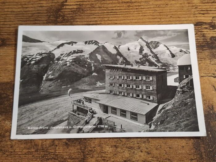 Vintage Postcard Kaiser Franz Josef Lodge and Grossglockner Mountain, Austria - free standard postage