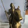 Solid Brass Figurine-medieval Knight On Horseback Is 4 Kg. Image 7