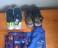 Boys swimwear & shoes
