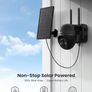 2K Wireless Solar Camera,360 Degree Solar Security Camera Outdoor with 15000mAh Rechargeable Battery Powered,PTZ WiFi CCTV Camera Wireless Outdoor, Pan 355 Degree Tilt 120,PIR Motion Detection (FREE POSTAGE) Image 6