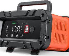 10Amp Car Battery Charger, 12V/24V Automatic Smart Battery Charger/Maintainer with Temperature Compensation, Car Battery Repair and Desulfator for Car, Motorcycle, SUV, Lithium Batteries & AGM