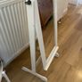 White Wooden Cheval Mirror Freestanding Full-Length Tilting Mirror Image 3