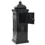 Pillar Letterbox Aluminium Vintage Style Rustproof Black Image 2