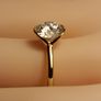 Gold Plated Sterling Silver Bezel set Moissanite Solitaire Ring Image 6