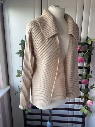 cardigan asymmetrical 30% wool cardigan Dunnes stores drape effect medium