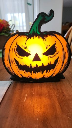Halloween Angry Pumpkin Decoration Lightbox