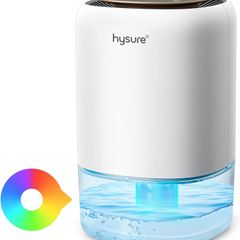 1400ml Electric Dehumidifier for Home Damp with 7 Colorful Lights, Portable Small Dehumidifier for Bathroom Wardrobe Closet RV Bedroom Garage