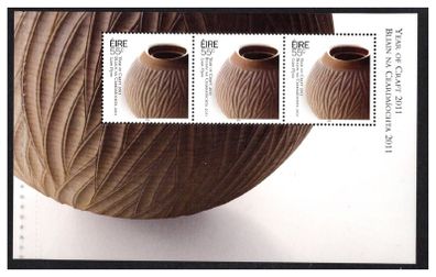 2011 Ireland Year of Craft in Ireland Booklet Pane featuring Wood Commemorative Stamp Mint Never Hinged  (MNH). Hibernian HP203.