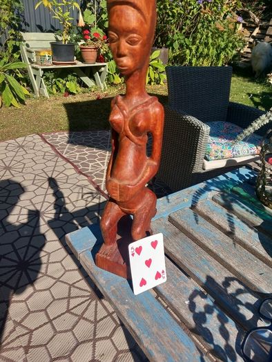 Tribal art, fertility female figure. D18 Vintage