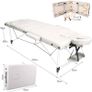MASSIVE SALE Portable Massage Bed Table - 3-Section Aluminium Foldable Beauty Couch for Reiki Therapy Treatment Salon Healing - Metal Headrest Support/with Carry Bag Image 5
