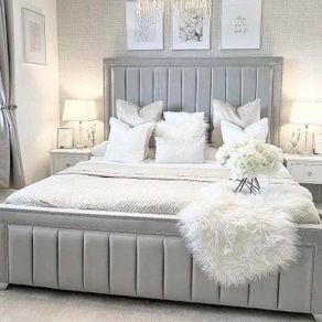 Ottoman Storage Bed Frame Gas Lift Velvet Panel Upholstered Double King Size