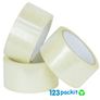 Lot of 6 brown or clear packaging rolls tape 66 meters long x 50 mm  wide industrial premium quality for packaging shipping parcels ecommerce box Image 3