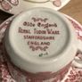 Vintage Royal Tudor Ware "Olde England" Pink / Red Transferware Teacup & Saucer Set Image 3