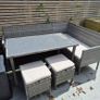 6 seater almost new rattan dining set Image 2