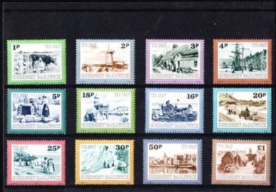 1972 Guernsey Postage Due Labels Mint Never Hinged (MNH)