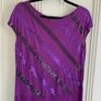 Ladies Purple Sequin Top: Size 8 Image 2