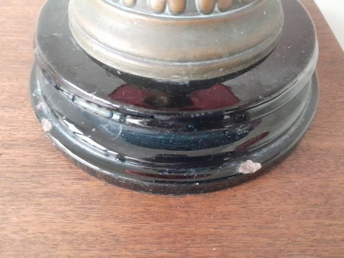 Antique Cranberry Oil Lamp Base Spare