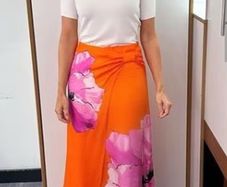 Ted Baker Bethhie Skirt - Orange - Size 3 UK 12 - BNWT RRP 155