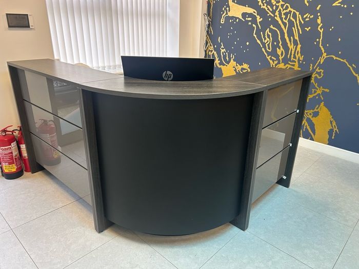 Custom built reception desk