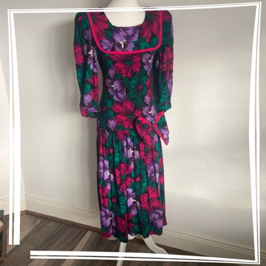 80s Vintage Maxi Dress