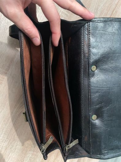 Leather women's square bag
