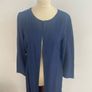 JFW long light coat viscose/linen - size 12- denim blue Image 2