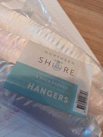 padded hangers x 3