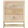 Bedside Cabinet Gold 40x30x50 cm Solid Mango Wood Image 6