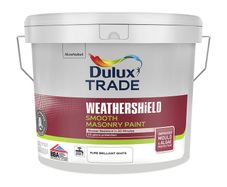 Dulux Weathershield Pure Brilliant White Masonry paint, 10L Tube