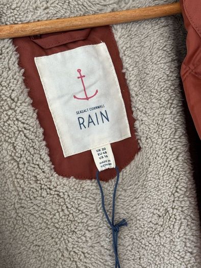Seasalt Cornwall Brown Plant Hunter Cotton Waterproof Coat